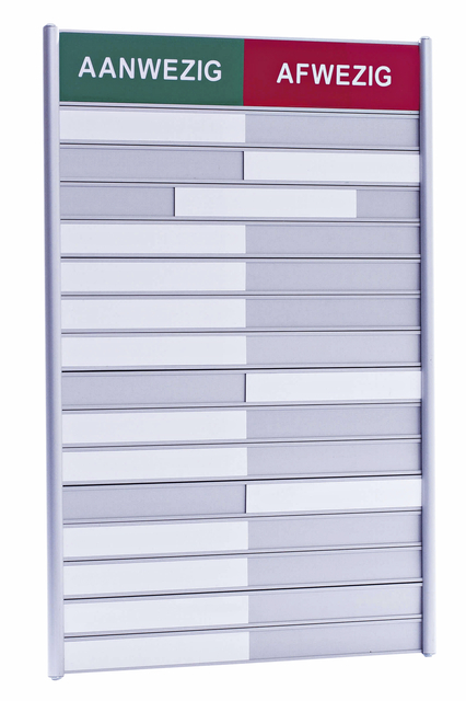 Tableau de présence pour 15 noms
