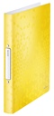 Classeur Leitz WOW A4 2 anneaux méc-O 25mm PP jaune