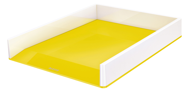 Corbeille à courrier Leitz WOW A4 blanc/jaune