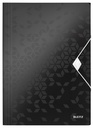 Chemise à élastique Leitz WOW A4 3 rabats PP noir