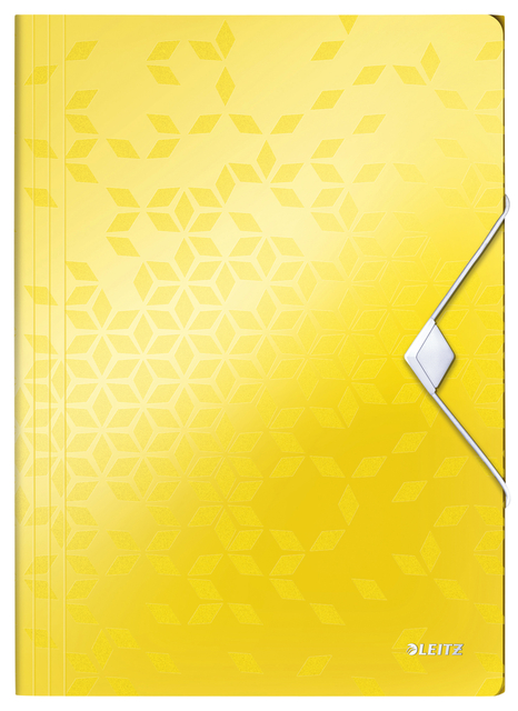 Chemise à élastique Leitz WOW A4 3 rabats PP jaune