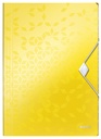 Chemise à élastique Leitz WOW A4 3 rabats PP jaune