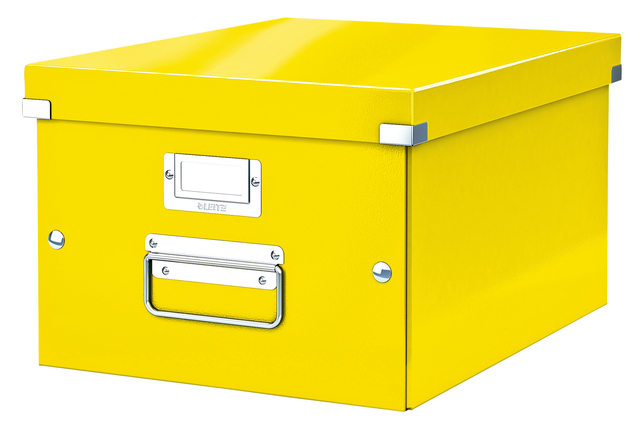 Opbergdoos Leitz Click & Store WOW middel gerecycled karton 281x200x370mm geel