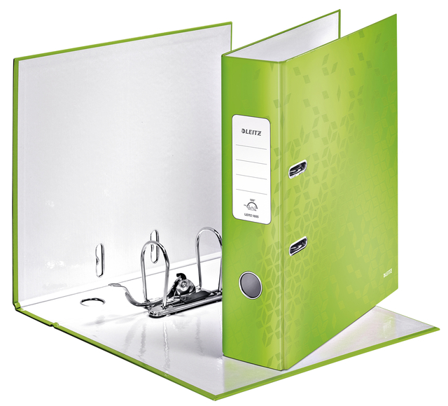 Classeur à levier Leitz WOW 180° A4 80mm laminé vert