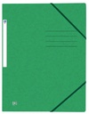 Elastomap Oxford Top File+ A4 3 kleppen 390gr groen