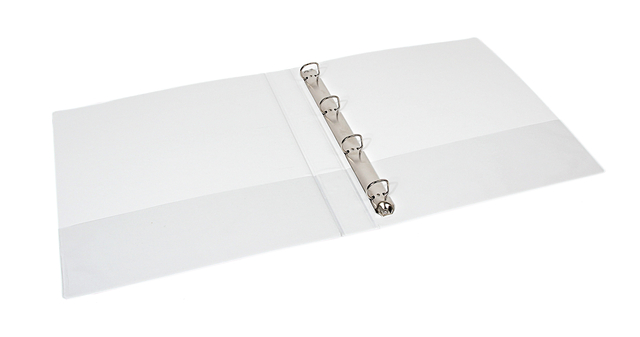 Classeur de présentation Quantore A4 Maxi 4 anneaux méc-D 25mm blanc