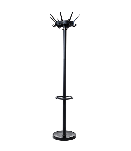 Portemanteau sur pied MAULcaligo 175cm 32 crochets noir RAL 9004
