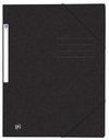 Elastomap Oxford Top File+ A4 3 kleppen 390gr zwart
