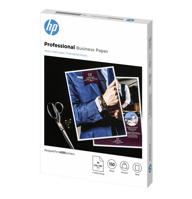 Fotopapier laser HP 7MV80A 200gr A4 mat wit 150 vel