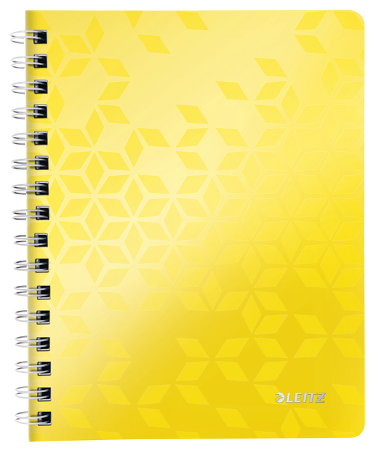 Cahier de notes Leitz WOW A5 ligné spirale PP jaune