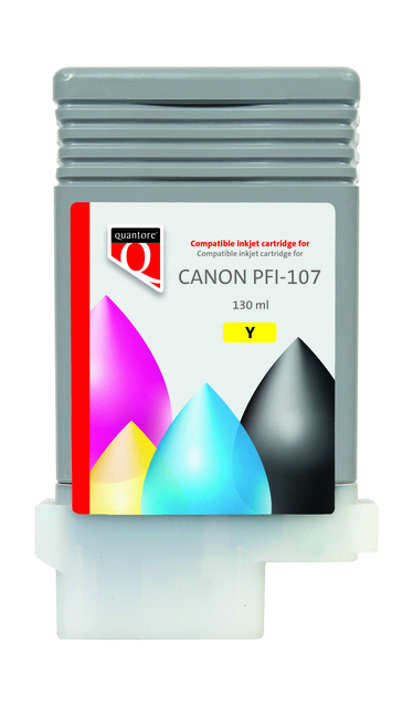 Cartouche d''encre Quantore alternative pour Canon PFI-107 jaune