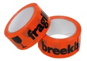 Ruban d'avertissement IEZZY "Fragile" 50mmx66m orange/noir