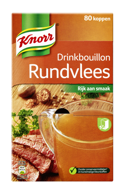 Bouillon à boire Knorr Boeuf 80 pièces