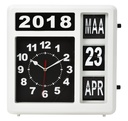 Horloge murale Perel analogique 310x310mm version néerlandaise blanc