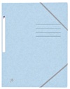Elastomap Oxford Top File+ A4 3 kleppen 390gr pastel blauw