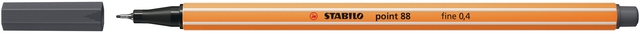 Fineliner STABILO point 88/97 fijn diepkoud grijs
