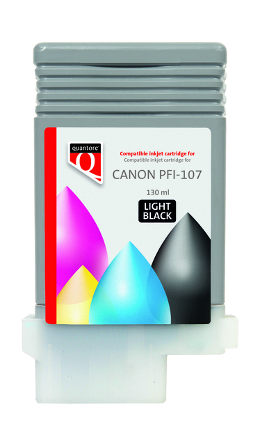 Cartouche d''encre Quantore alternative pour Canon PFI-107 noir clair