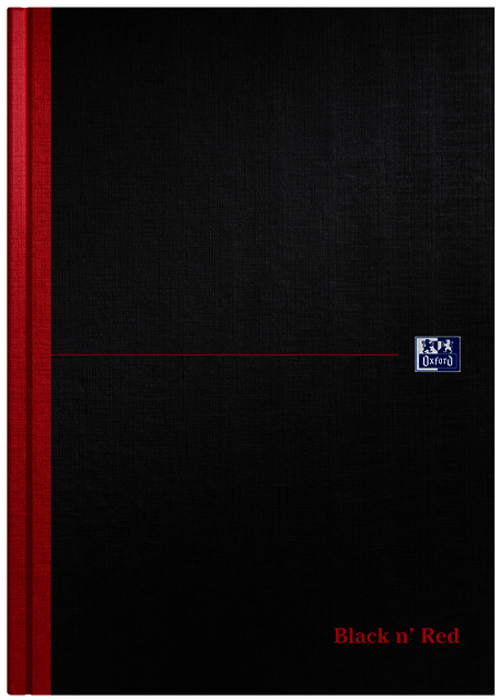 Cahier de notes Oxford Black n''Red A4 96 feuilles uni