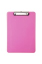 Porte-bloc MAUL A4 portrait plastique transparent rose néon