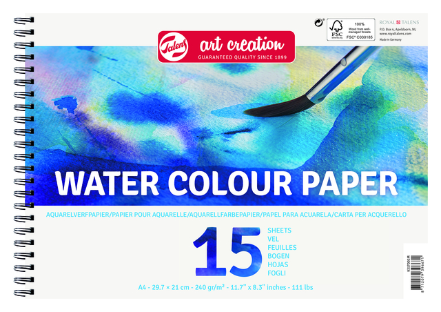 Aquarelverfpapier Talens Art Creation A4 15 vel 240gr