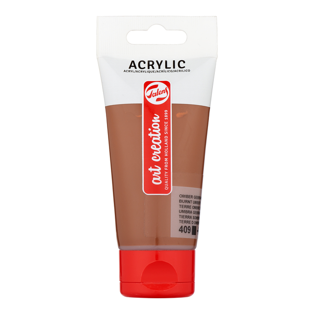 Peinture acrylique Talens Art Creation 409 ombre brûlée tube 75ml