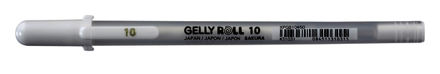 Stylo gel Sakura Gelly Roll Basic 10 0.5mm Blanc