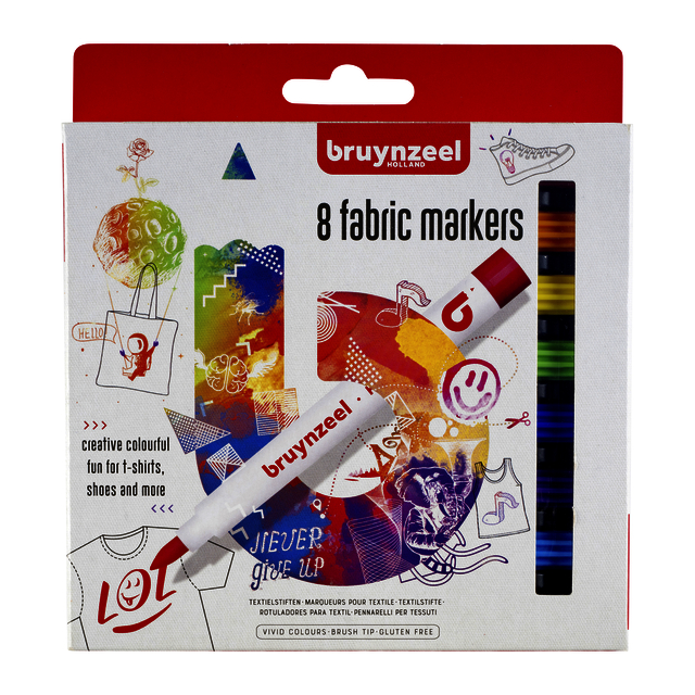 Feutre Bruynzeel Textile Teens set 8 couleurs