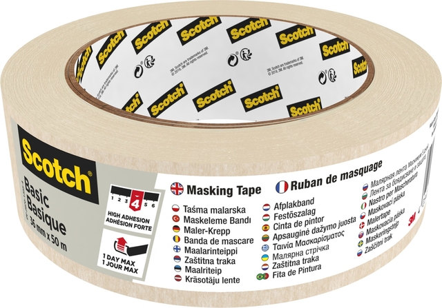 Ruban de masquage Scotch Basic 50mx36mm beige