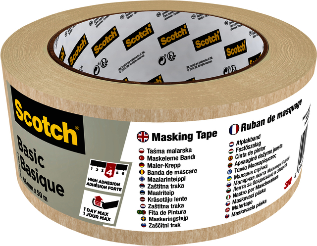 Afplaktape Scotch Basic 48mmx50m beige