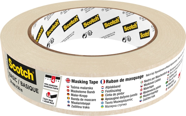 Ruban de masquage Scotch Basic 50mx24mm beige