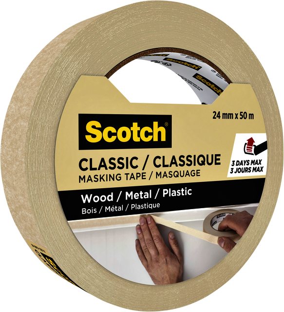 Afplaktape Scotch Classic 24mmx50m beige