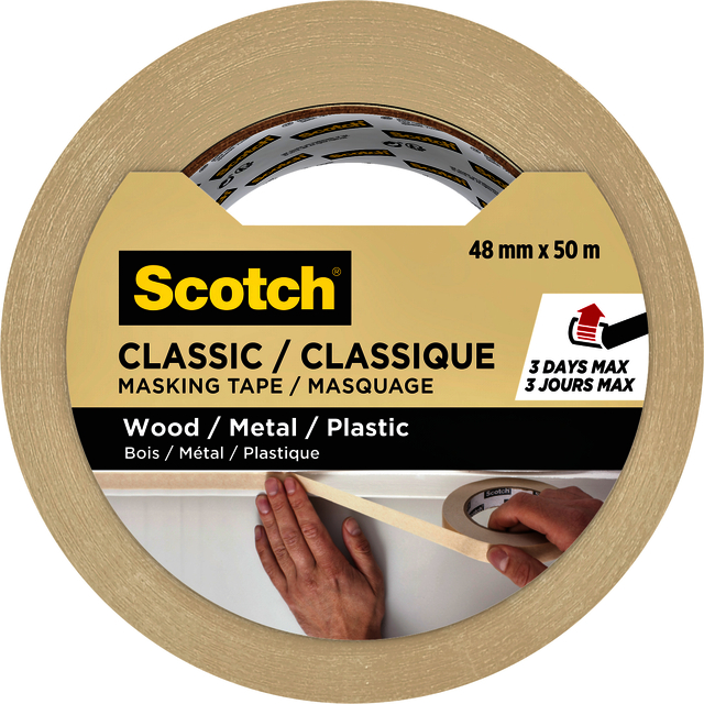 Afplaktape Scotch Classic 48mmx50m beige