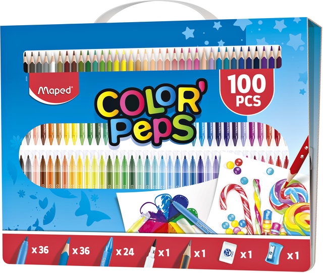 Coffret set dessin Maped Color'Peps 100 pièces