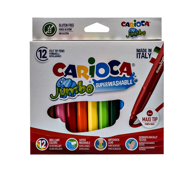 Viltstifte Carioca Jumbo maxi assorti set à 12 stuks