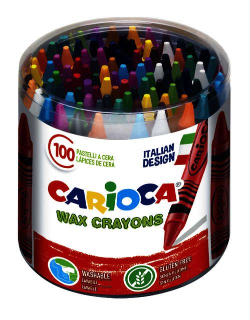 Waskrijt Carioca Maxi pot á 100 stuks assorti