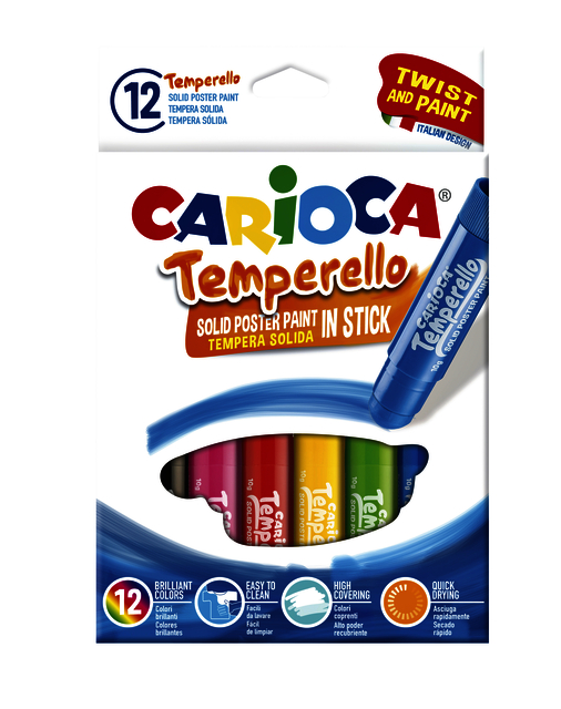 Plakkaatverf Carioca Temperello 12 stuks