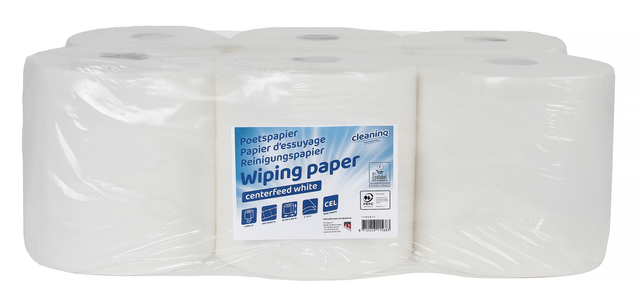 Rouleau de nettoyage Cleaninq Midi 2 épaisseurs 160m blanc