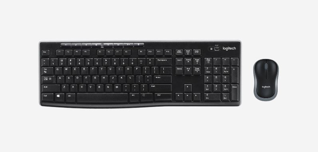 Toetsenbord- en muisset Logitech MK270 draadloos QWERTY zwart