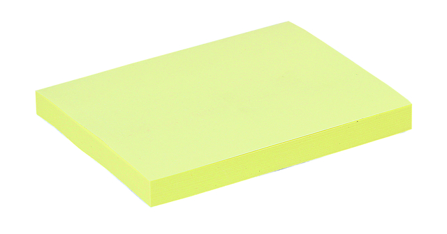 Memoblok Quantore 76x101mm geel 100 vel