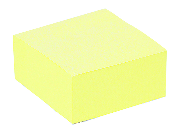 Bloc mémos Quantore 76x76mm jaune 400 feuilles