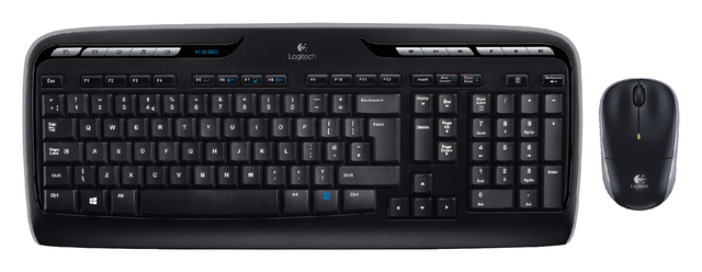 Toetsenbord- en muisset Logitech MK330 draadloos QWERTY zwart