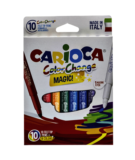 Viltstiften Carioca Magic set à 10 stuks assorti