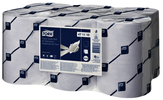 Handdoekrol Tork H13 advanced voor sensorsystemen 2-laags 143m wit 471110