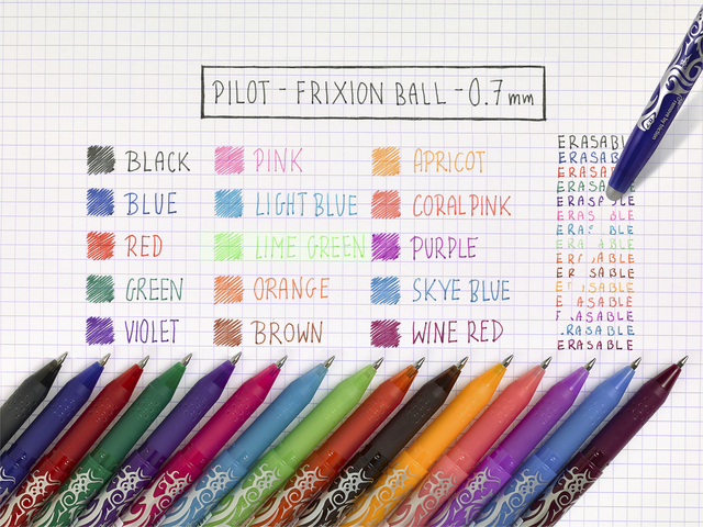 Rollerpen PILOT friXion medium wijnrood