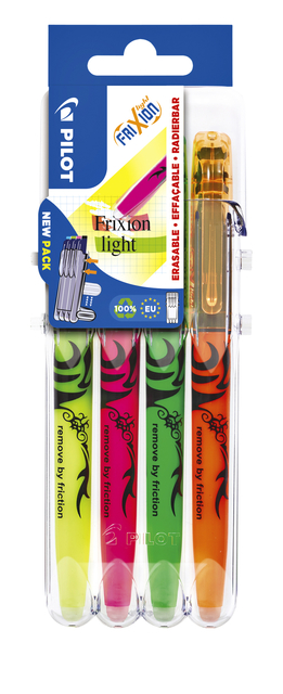 Surligneur PILOT FriXion Set2Go assorti 4 pièces