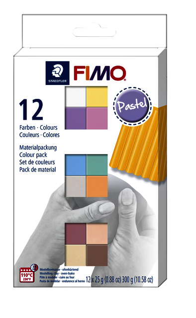 Klei Fimo  soft colour pak à 12 pastel kleuren