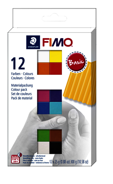 Pâte à modeler Fimo Soft Colour 12 basique assorti