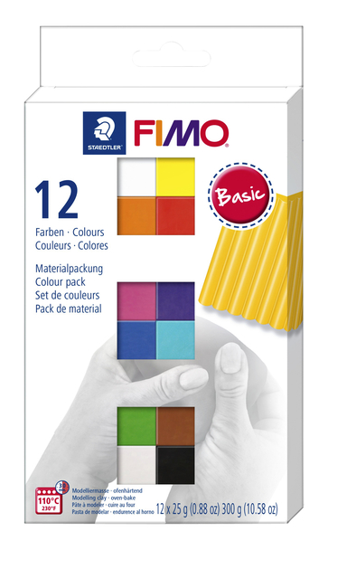 Pâte à modeler Fimo Soft Colour 12 couleurs basiques