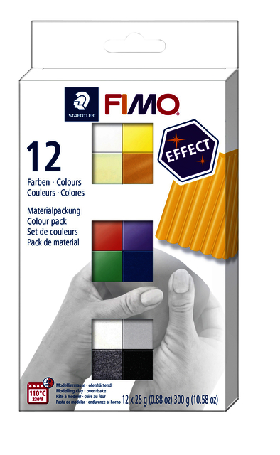 Pâte à modeler Fimo Effect Colour 12 basique assorti