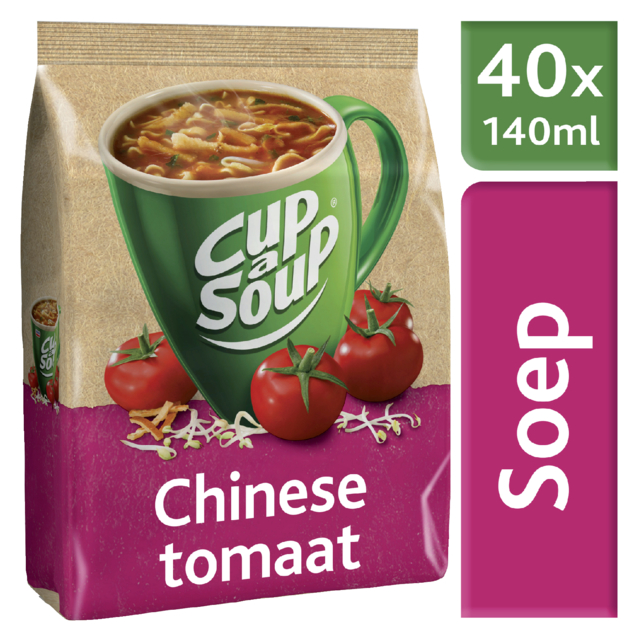 Cup-a-Soup Unox machinezak Chinese tomaat 140ml